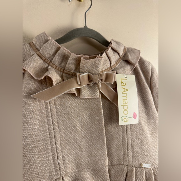 NWT La AmaPola Abrigo Coat in Beige - Picture 2 of 7
